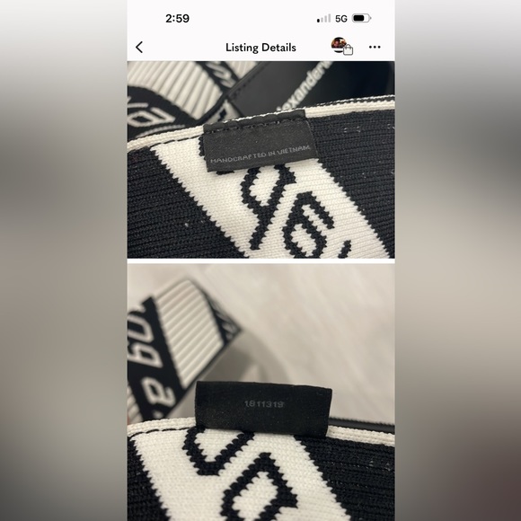 Alexander Wang Knit Jaquard Shopper Tote Bag - Picture 4 of 6